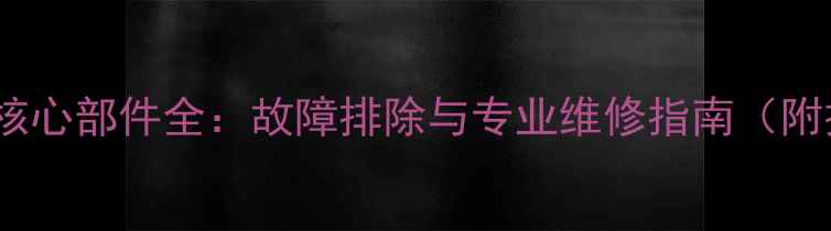 图片 燃气壁挂炉核心部件全：故障排除与专业维修指南（附技术手册）1