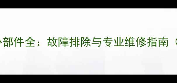 图片 燃气壁挂炉核心部件全：故障排除与专业维修指南（附技术手册）2