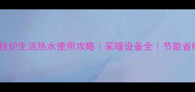 燃气壁挂炉生活热水使用攻略采暖设备全节能省电技巧