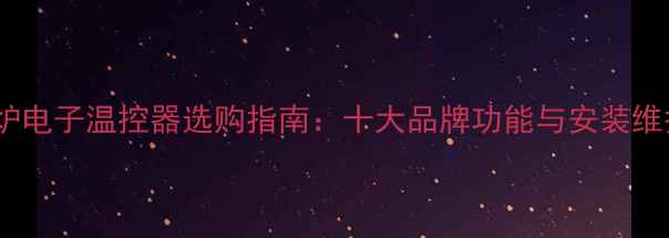 燃气壁挂炉电子温控器选购指南十大品牌功能与安装维护全攻略