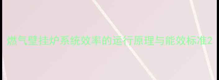 图片 燃气壁挂炉系统效率的运行原理与能效标准2