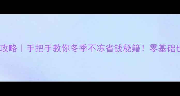 燃气壁挂炉维修全攻略手把手教你冬季不冻省钱秘籍零基础也能搞定常见故障