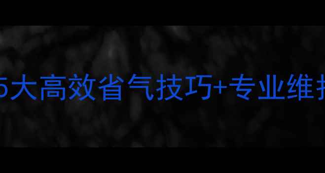 图片 燃气壁挂炉耗气严重？5大高效省气技巧+专业维护指南（附实测数据）2