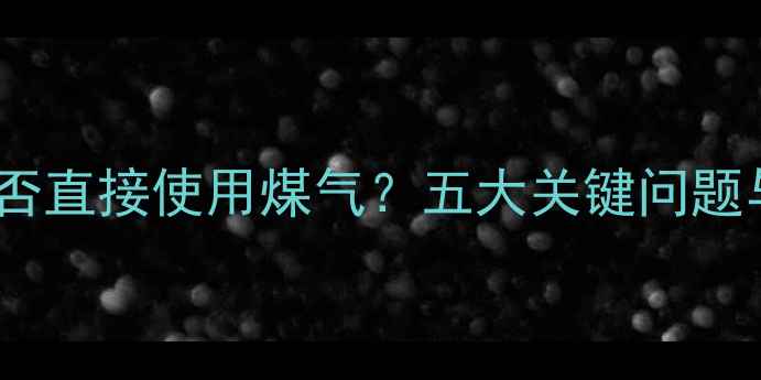 图片 燃气壁挂炉能否直接使用煤气？五大关键问题与解决方案全1