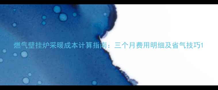 图片 燃气壁挂炉采暖成本计算指南：三个月费用明细及省气技巧1