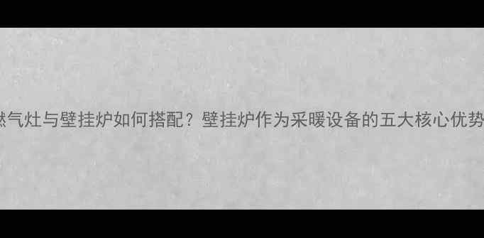 图片 燃气灶与壁挂炉如何搭配？壁挂炉作为采暖设备的五大核心优势1