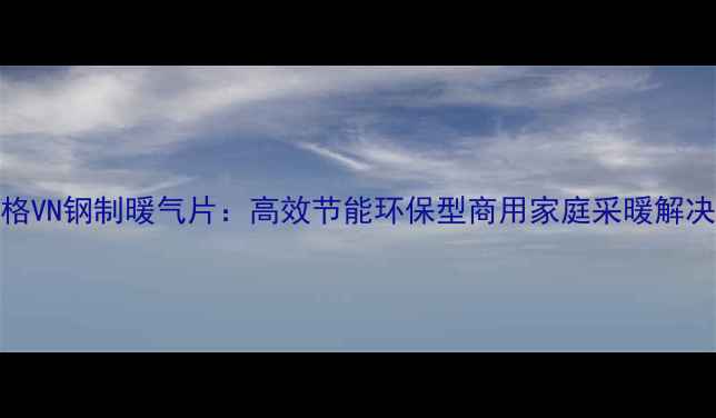图片 瑞特格VN钢制暖气片：高效节能环保型商用家庭采暖解决方案