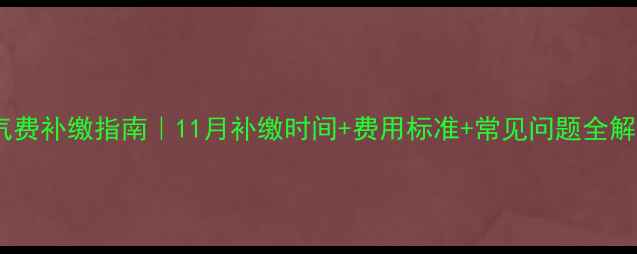 图片 甘肃暖气费补缴指南｜11月补缴时间+费用标准+常见问题全解答🔥🔥2