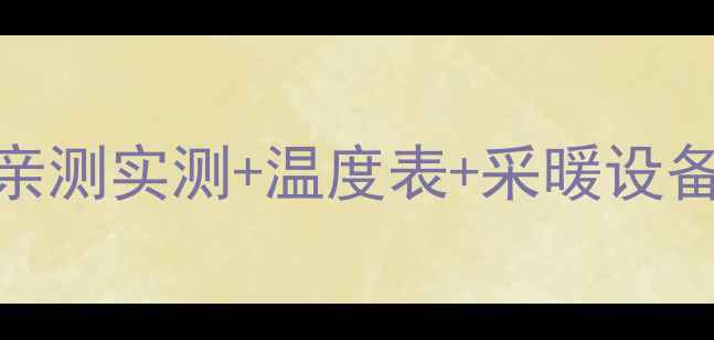 图片 电地暖温度能开到多少度？亲测实测+温度表+采暖设备选购指南｜冬季取暖全攻略