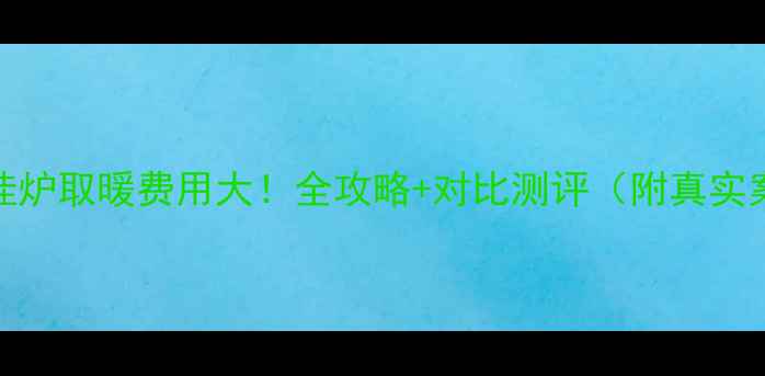 图片 电壁挂炉取暖费用大！全攻略+对比测评（附真实案例）