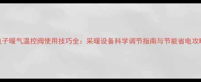 电子暖气温控阀使用技巧全采暖设备科学调节指南与节能省电攻略
