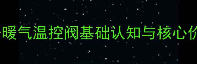 图片 电子暖气温控阀基础认知与核心价值1