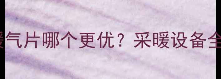 电暖气与暖气片哪个更优采暖设备全对比指南