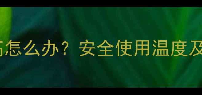 图片 电暖气水温过高怎么办？安全使用温度及故障排查指南1