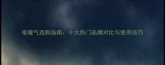 图片 电暖气选购指南：十大热门品牌对比与使用技巧