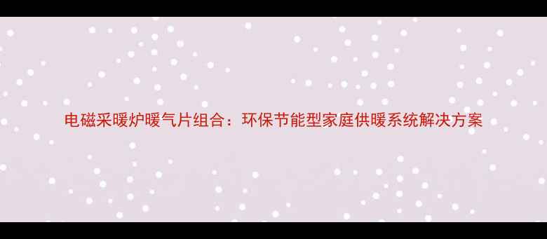 电磁采暖炉暖气片组合环保节能型家庭供暖系统解决方案