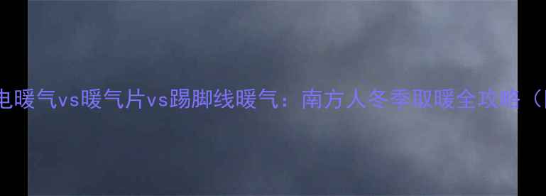 图片 租房党必看！电暖气vs暖气片vs踢脚线暖气：南方人冬季取暖全攻略（附实测数据）2