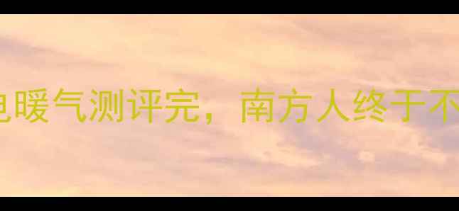 租房神器这5款电暖气测评完南方人终于不用冻成冰美人了