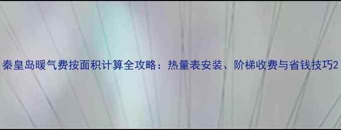 图片 秦皇岛暖气费按面积计算全攻略：热量表安装、阶梯收费与省钱技巧2