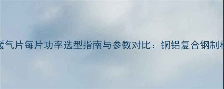 图片 立式暖气片每片功率选型指南与参数对比：铜铝复合钢制材质全