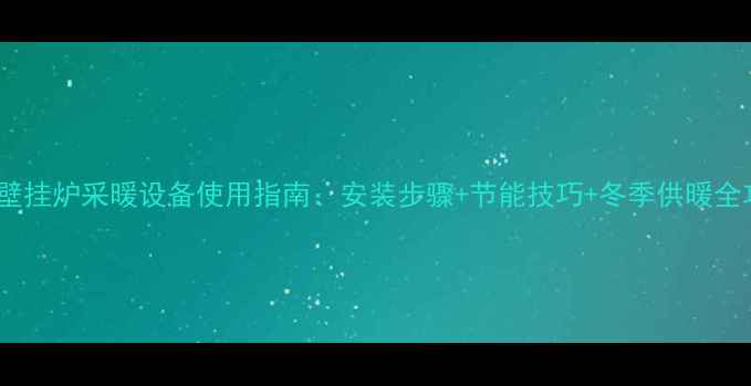 维暖壁挂炉采暖设备使用指南安装步骤节能技巧冬季供暖全攻略