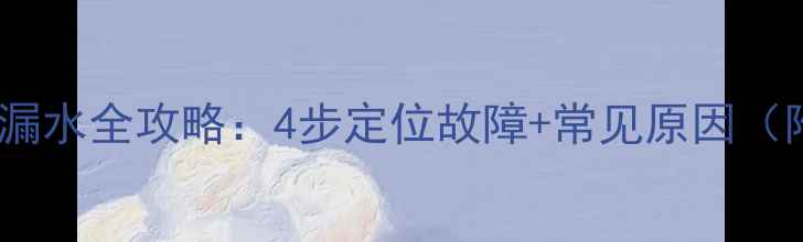 图片 罗密欧壁挂炉漏水全攻略：4步定位故障+常见原因（附维修视频）2