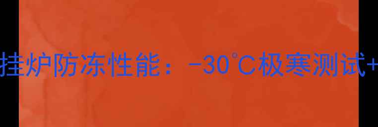 图片 罗密欧壁挂炉防冻性能：-30℃极寒测试+防冻设计