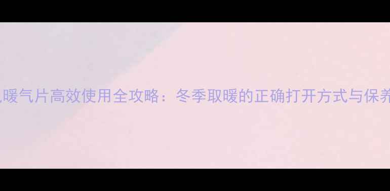 图片 美菱电暖气片高效使用全攻略：冬季取暖的正确打开方式与保养技巧1