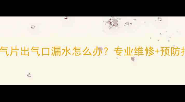 图片 老式暖气片出气口漏水怎么办？专业维修+预防指南全2