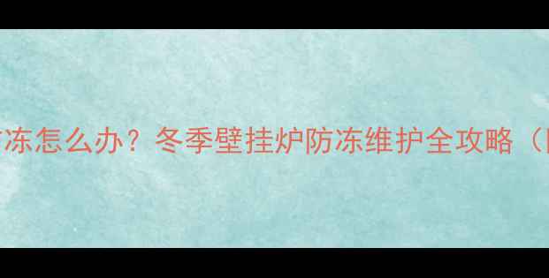 艾瑞科壁挂炉不防冻怎么办冬季壁挂炉防冻维护全攻略附故障排除步骤