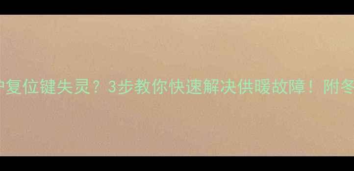 图片 艾瑞科壁挂炉复位键失灵？3步教你快速解决供暖故障！附冬季自检指南1