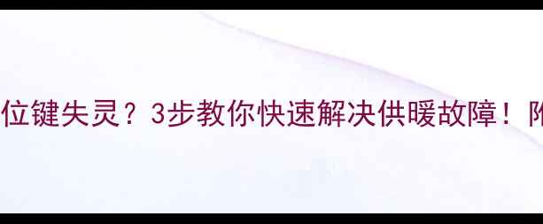 图片 艾瑞科壁挂炉复位键失灵？3步教你快速解决供暖故障！附冬季自检指南2