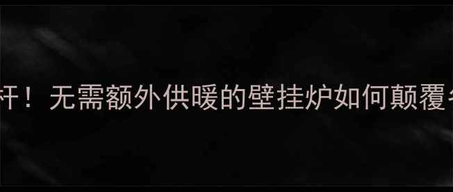 图片 节能环保新标杆！无需额外供暖的壁挂炉如何颠覆冬季取暖体验2