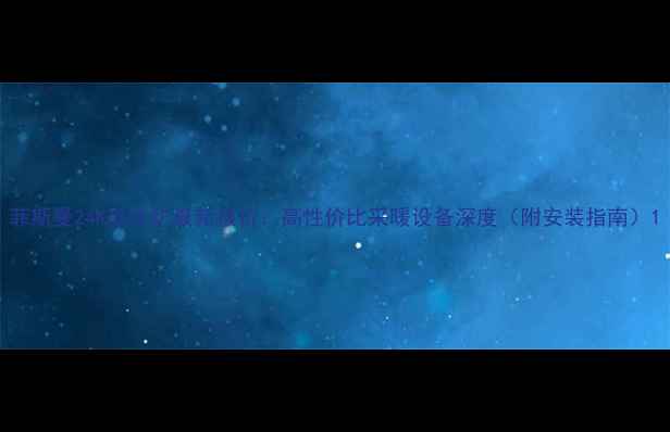 菲斯曼24K壁挂炉最新报价高性价比采暖设备深度附安装指南