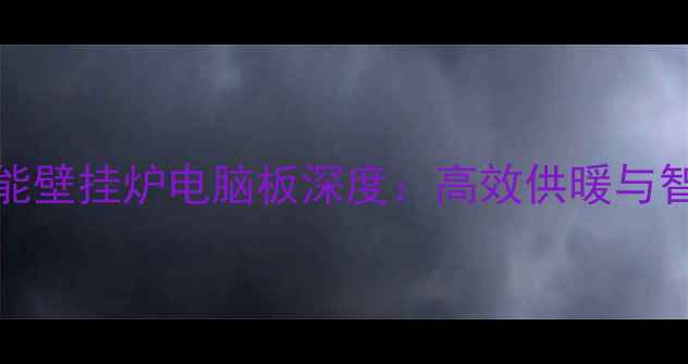 图片 菲斯曼24kW智能壁挂炉电脑板深度：高效供暖与智能控制全攻略