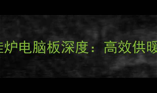 图片 菲斯曼24kW智能壁挂炉电脑板深度：高效供暖与智能控制全攻略1