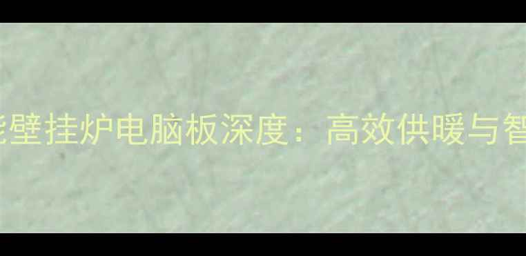 图片 菲斯曼24kW智能壁挂炉电脑板深度：高效供暖与智能控制全攻略2