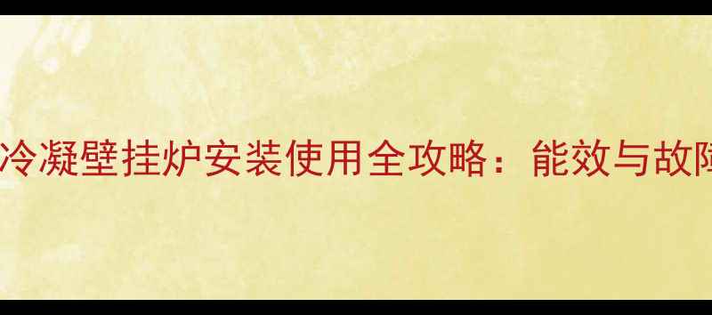 图片 菲斯曼35kW冷凝壁挂炉安装使用全攻略：能效与故障排除指南1