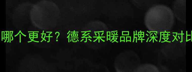 菲斯曼VS威能暖气哪个更好德系采暖品牌深度对比评测与选购指南