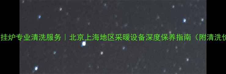 图片 菲斯曼壁挂炉专业清洗服务｜北京上海地区采暖设备深度保养指南（附清洗价格表）1