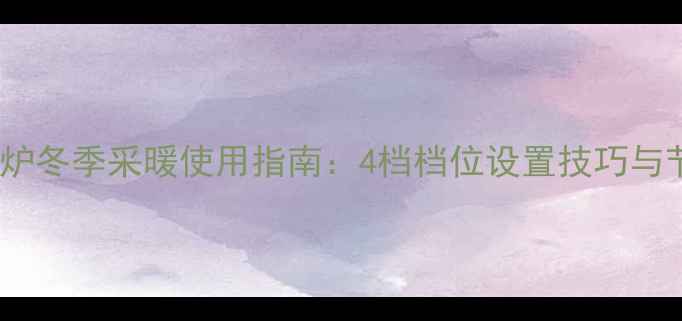 菲斯曼壁挂炉冬季采暖使用指南4档档位设置技巧与节能省气全