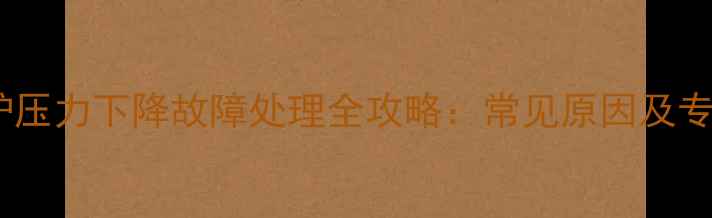 图片 菲斯曼壁挂炉压力下降故障处理全攻略：常见原因及专业维修方法2