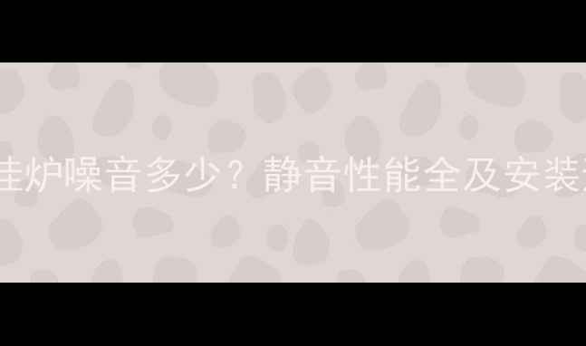 图片 菲斯曼壁挂炉噪音多少？静音性能全及安装避坑指南1
