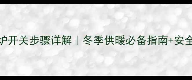 图片 菲斯曼壁挂炉开关步骤详解｜冬季供暖必备指南+安全操作全攻略