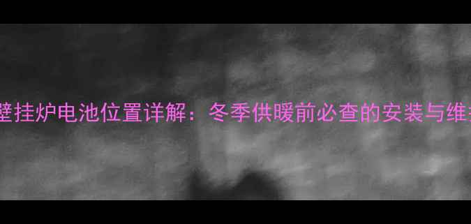 菲斯曼壁挂炉电池位置详解冬季供暖前必查的安装与维护指南