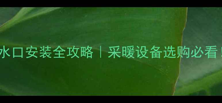 图片 菲斯曼壁挂炉进出水口安装全攻略｜采暖设备选购必看！优缺点+常见问题