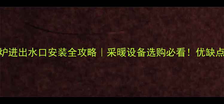 菲斯曼壁挂炉进出水口安装全攻略采暖设备选购必看优缺点常见问题