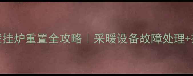 图片 菲斯曼壁挂炉重置全攻略｜采暖设备故障处理+操作指南