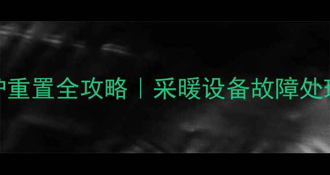 菲斯曼壁挂炉重置全攻略采暖设备故障处理操作指南