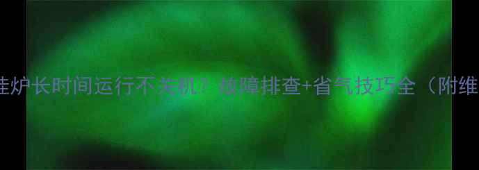 图片 菲斯曼壁挂炉长时间运行不关机？故障排查+省气技巧全（附维修指南）2